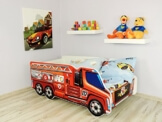 Top Beds Baby- / Kinderbett, mit Matratze, Design "Feuerwehrauto" -