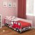 ACMA Kinderbett Auto-Bett Feuerwehr mit Rausfallschutz, Lattenrost und Matratze (160x80 + Name) - 2