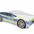 ACMA Kinderbett Auto-Bett Polizei mit Rausfallschutz, Lattenrost und Matratze (Polizei 1, 160x80 cm + Name) - 1
