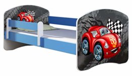 acma kinderbett jugendbett mit einer schublade und matratze blau mit rausfallsch 262x152 - Kinderbett Auto