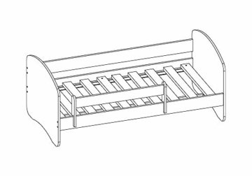 ACMA Kinderbett Jugendbett mit Einer Schublade und Matratze Blau mit Rausfallschutz Lattenrost II 140x70 160x80 180x80 (05 Rote Auto, 140x70) - 6
