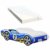 iGLOBAL Kinderbett Autobett Cars Bett Jugendbett Juniorbett Bett mit Lattenrost Stellage Schaumstoffmatratze 140 x 70 cm (Blue) - 1