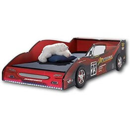 meteor rennauto bett mit led beleuchtung 90 x 200 cm aufregendes autobett fuer k 262x262 - Kinderbett Auto