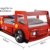 möbelando Bett Kinderbett Jugendbett Auto Kinder Jugend Autobett Spark I Rot - 3